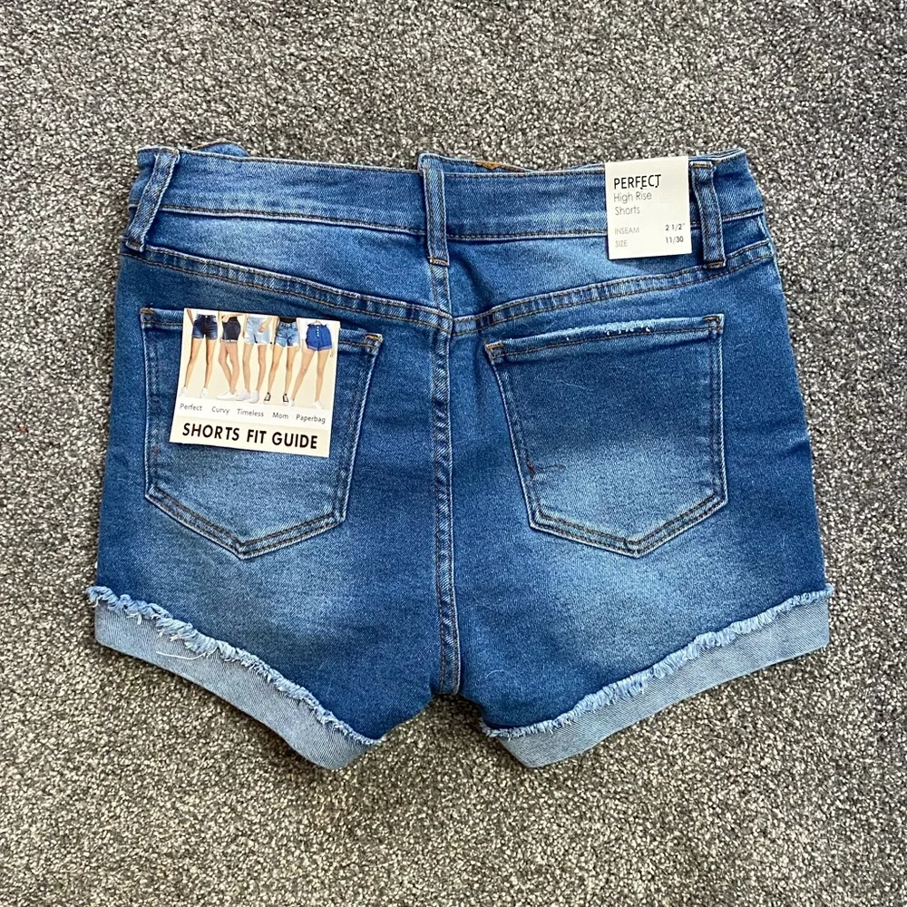High Rise Jean Shorts - Picture 2 of 11